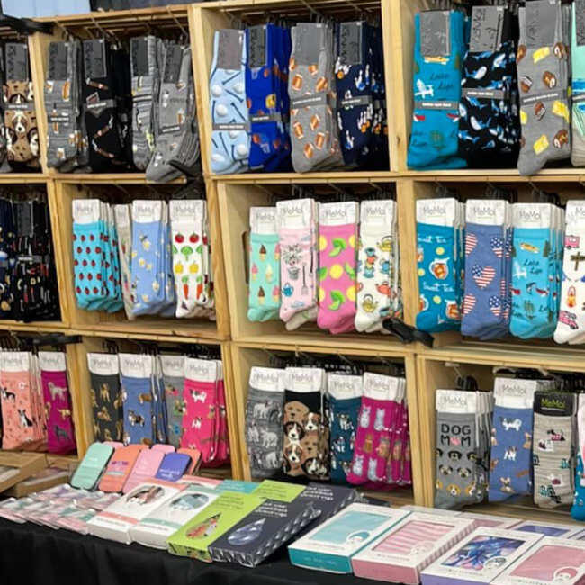 Locally created crafts at the Stock & Stuffers Boutique